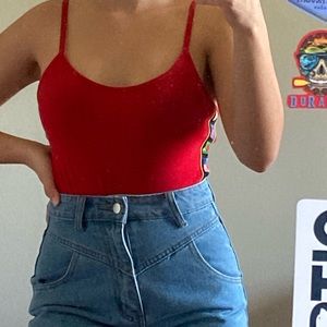 Red bodysuit